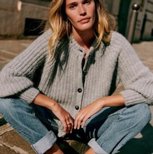 Sezane Emile Cardigan, Size XS Gray (only worn once)